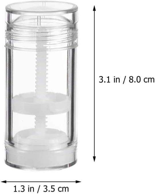 8 x Transparenta tomma plastdeodoranter påfyllningsbara tuber för DIY läppstift chapsticks 30ml