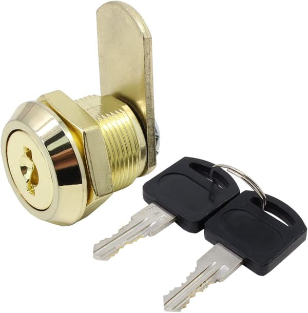 Sikkerhedsbrevkasselås Rustfrit stål skabslås Kamlås med samme 16 mm, guld