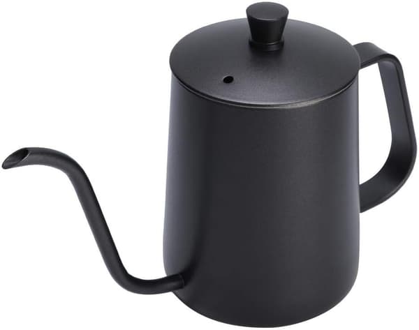Drypkaffekande, rustfrit stål lang smal tud til hjemmebrygning (350 ml)