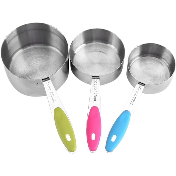 Mätkoppar, 5 st/set rostfritt stål mätkoppar kit bakverktyg