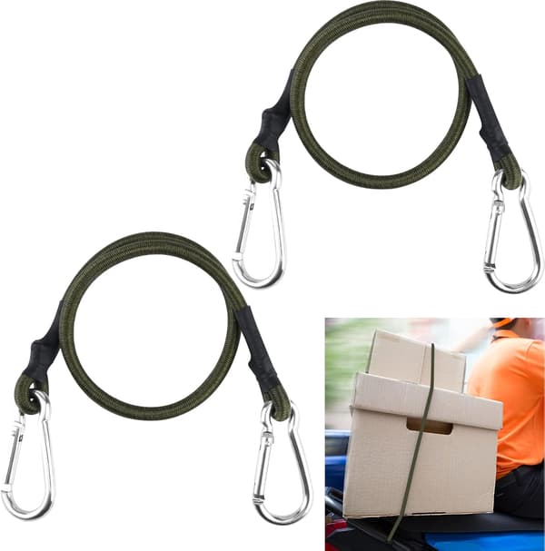 Spennstrikk med karabinkrok 60cm, 2 stk strammere, 8mm