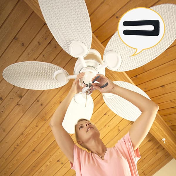 2 sæt loftsventilatorbladbalanceringssæt, 2 stk. balanceringsclips og 4 stk. vægt