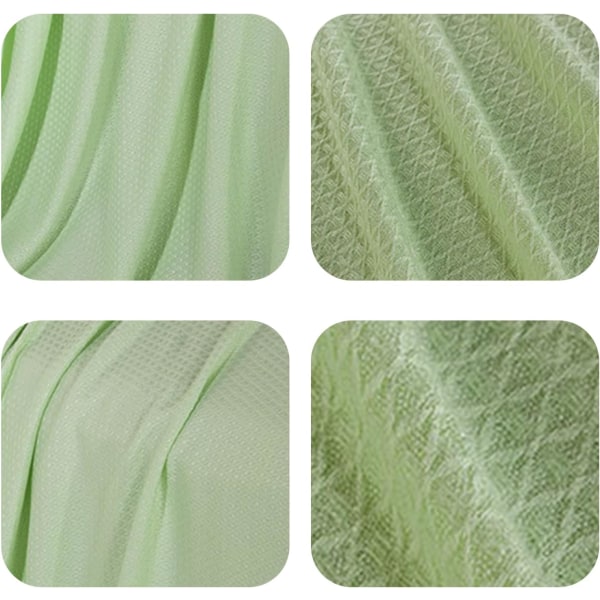Fiber sommarfiltar Dubbelsidig kylfiber Sovmjuk filt för sovrum, 100x150 cm, grön green