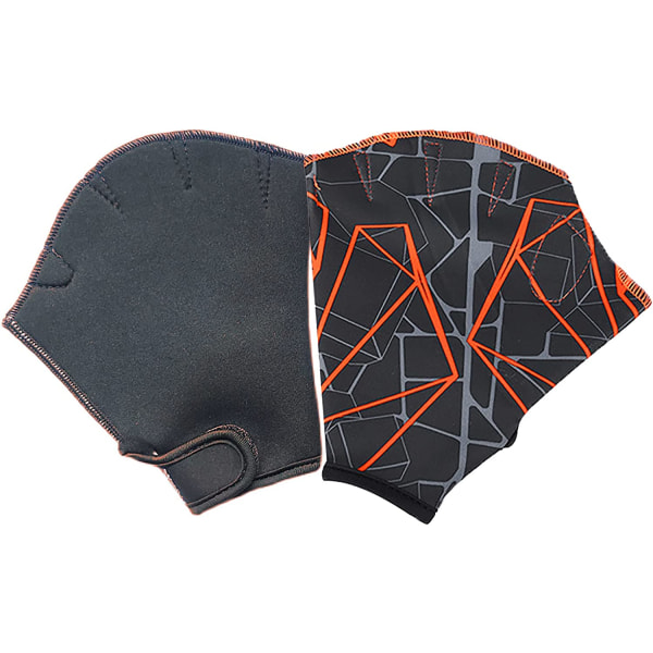Nylon simhandskar för simning, vattenträning, handfenor, stora Orange l