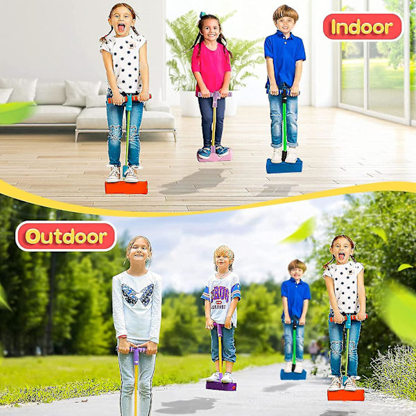 Pogo Stick Skum Pogo Jumper för Barn, Leksaker för 3-12 Åriga Pojkar Flickor Utomhusleksaker, Orange Orange