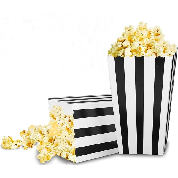 12st Godispåsar Festpåsar Set Popcornlådor Små presentpåsar black