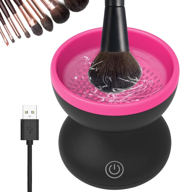 Makeupbørsterenser Maskine, USB Automatisk Spinner Kosmetisk Børsterenser, til Alle Makeupbørster