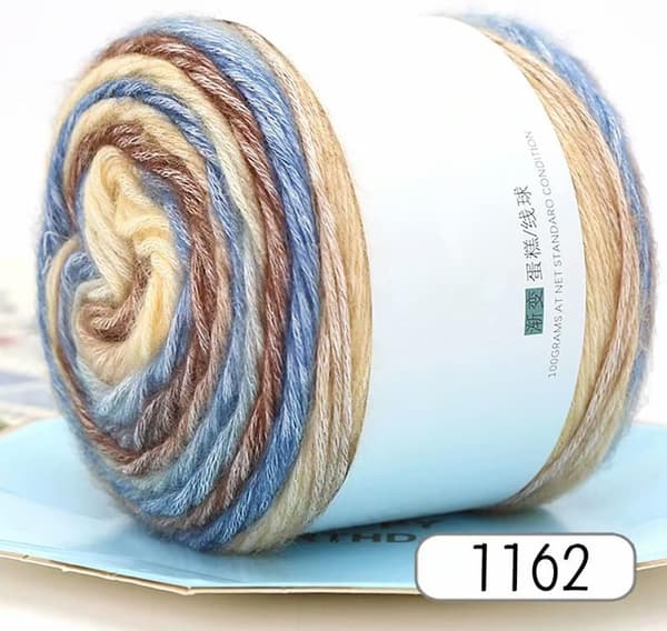 100 g uldgarn til strikning, blødt håndstrikkegarn, farvegradientgarn til strikning (stil 3) color 3