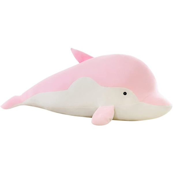 Gosedjur Delfin, 50 cm Gosedjur Delfin för Flickor Pojkar Vänner, Rosa Pink 50cm