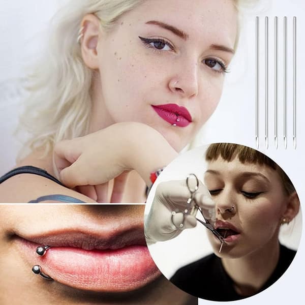 10 stk. piercingnåle 16g sterile engangs tatoveringstilbehør piercingnåle 16g