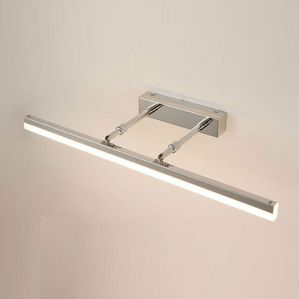Teleskopisk spegel spegellampa, akryl badrumsspegel frontljus, 420 mm-8 W, lämplig för badrum, toalett