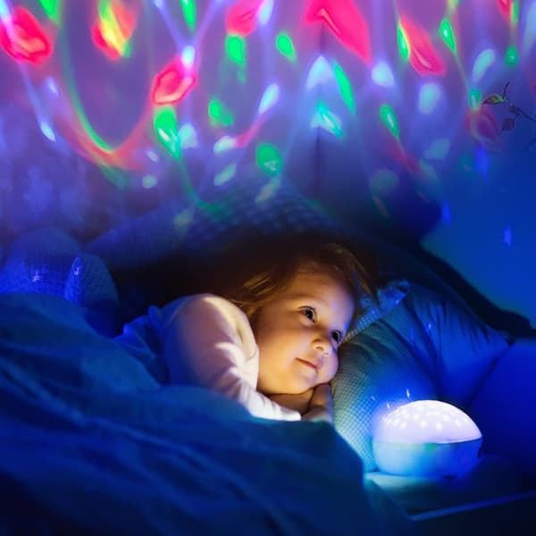 LED Galaxy Stjernelys Projektorlampe for Barnerom Mini Stjernenattlys 360° Roterende