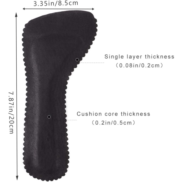 1 par hälkuddsinlägg Skoinlägg för klackar Skodynor sandaler（svarta） black
