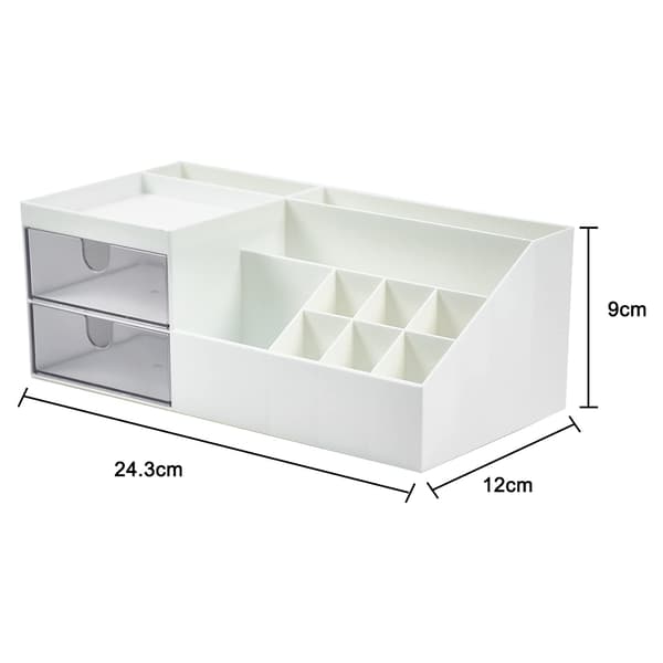 Makeup-arrangör med en låda (2 lådor)