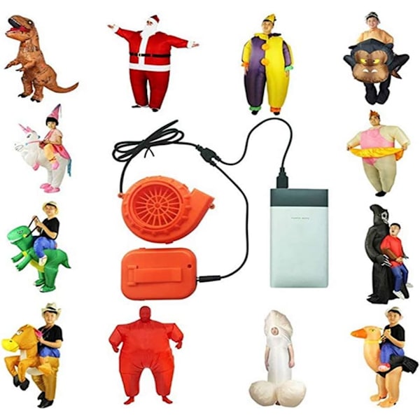 Halloween Mini Blåsmaskin Fläkt för Halloween Dinosaurie Kostym för Dockmaskot Huvud