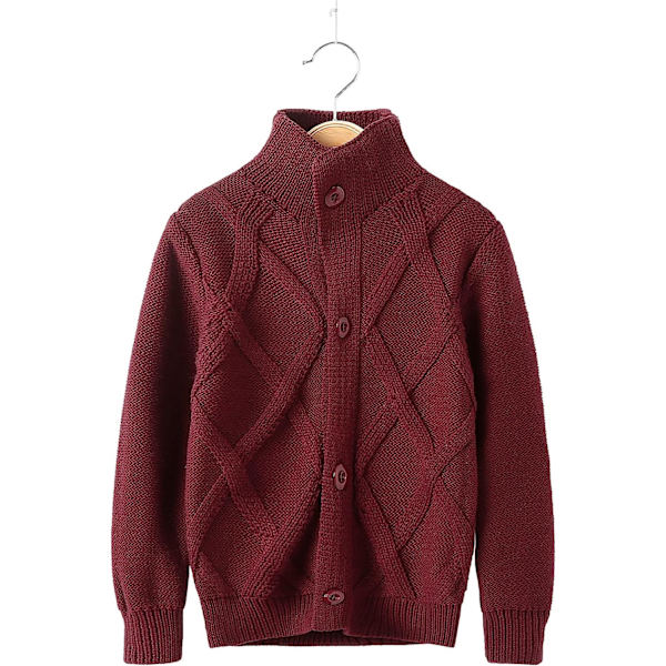 Baby Stickad Tröja Flicka Mjuka Outfits Toddler Stickade Tröjor Pojke Vinter Cardigan Barn Långärmad för Spädbarn, Storlek:XXL red 140 cm
