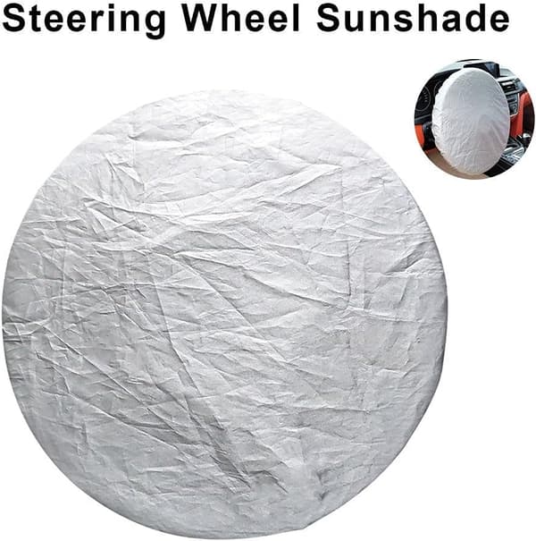 Bilsolskydd för ratt, solskydd, värme, sidofönster, diameter 38 cm