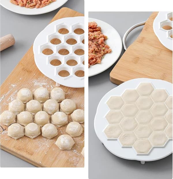 Pakke med 3 Dumpling Ravioli Form Plastik Lille Bageværktøj til Hovedkøkken Dumpling