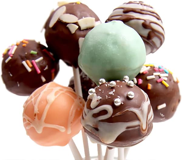 2-pakning med 20-hulls silikonformer for cake pops, slikkepinneformer