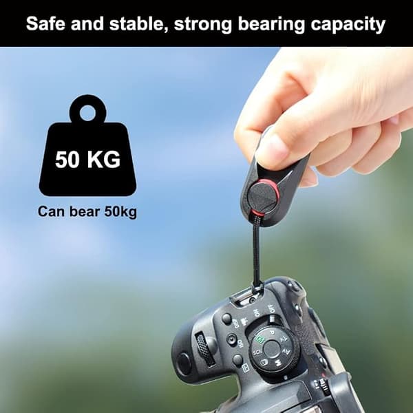 2-pack kamerarem snabbkoppling handledsrem spänne adapter universell, svart