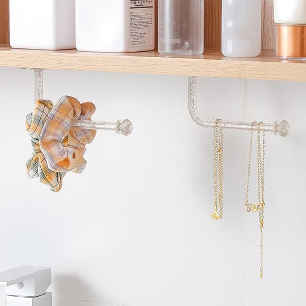4 KPL Itsekiinnittyvä Scrunchie-pidike DIY Hiustarvikkeiden järjestäjä Seinäkoukut Vedenpitävä
