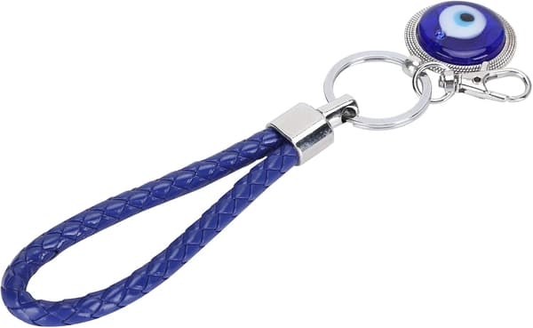 5 stk. Evil Eye Nøglering, Lucky Eye Nøglering Blå Tyrkisk Amulet Vedhæng Nøglering