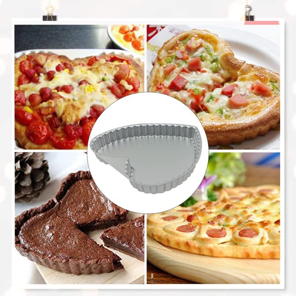 Terteform, quicheform, bakeformer, 21 cm, hjerteform, terteformer med løftebunn