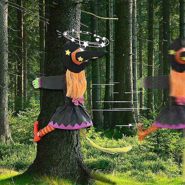 Halloween utomhus veranda träd dekoration prop krasch häxa (A, sektion) 1 stycken
