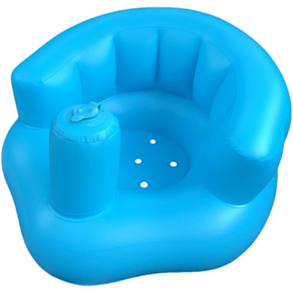 Baby Lärsäte Multifunktion Uppblåsbar Säte Baby Stöd Säte, Blå Color 1