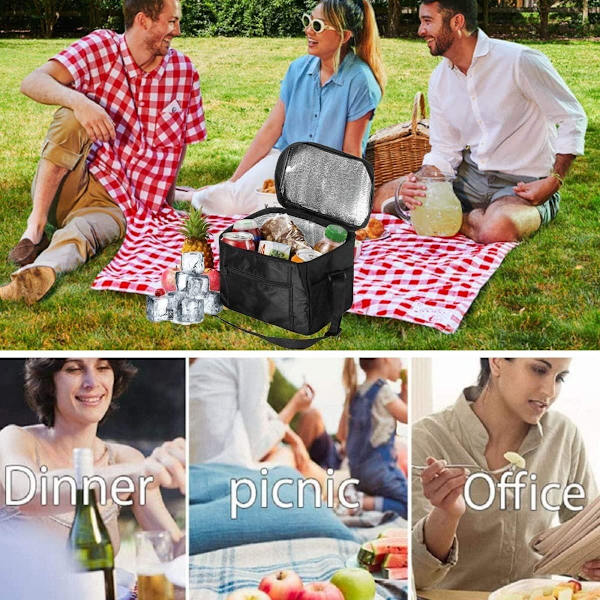 Liten kylväska picknickväska hopfällbar kylväska lunchväska för utomhusresor picknick camping