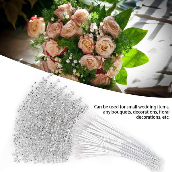 100 stk. perlestave brudebryllupskorsage brudepiger perlestave bryllupsperleblomsterspray (sølv) silver