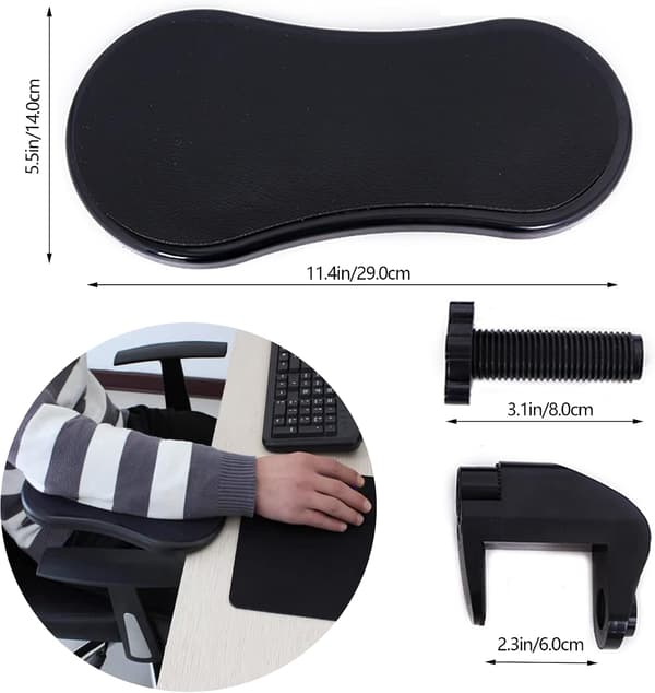 Ergonomisk justerbar for skrivebord musehåndleddsstøtte 180° roterende datamaskin håndleddsstøtte armholder