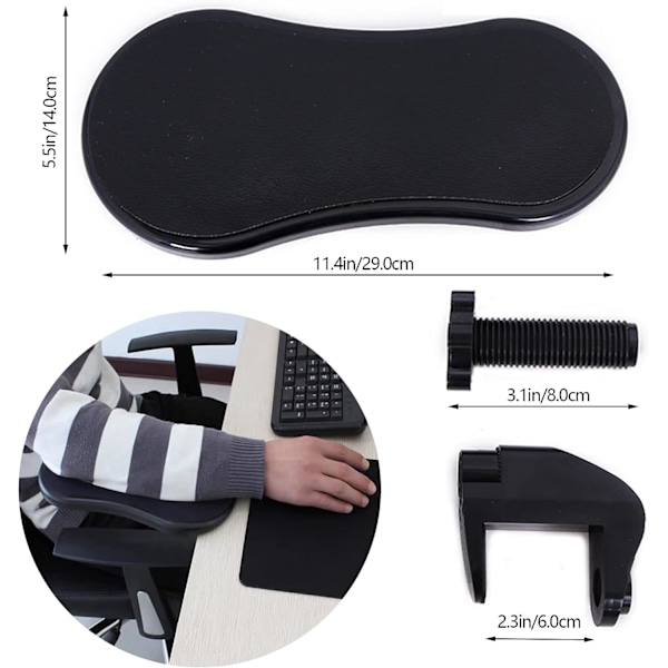 Ergonomiskt justerbart handledsstöd för skrivbordsmus 180° roterande datorhandledsstöd armhållare