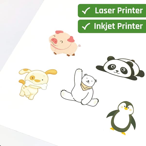 50 ark, A4 selvklæbende etiketprinter hvid - 4 etiketter pr. ark