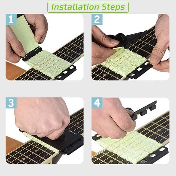 2 st fretboard gitarrsträngstorkare rengöring för gitarr och andra instrument