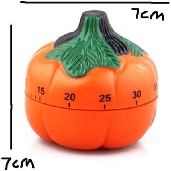 Græskar Design Mekanisk Timer Køkken Timer Husholdnings Madlavning Tidsmanager (Orange)
