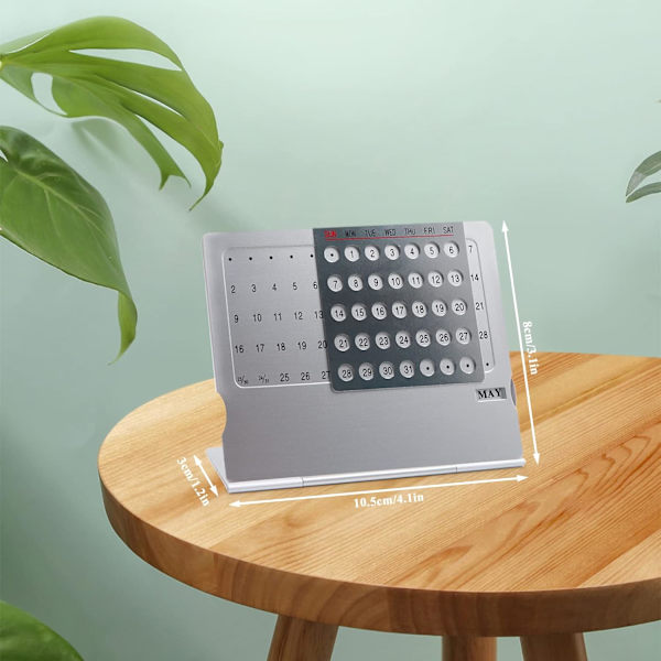 2-pack Mini Skrivbordskalender, Justerbar Liten Stående Månadskalender för Hemmakontor
