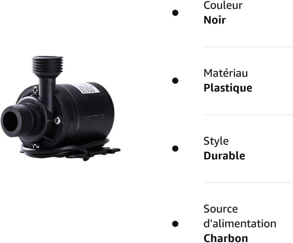 DC 12V 800L/t 5m Dykpumpe uden børste til vandcirkulationssystem Solenergi
