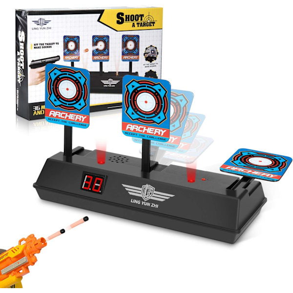 Elektrisk måltavla för Nerf-pistol, automatisk återställning, ljudeffektpoäng