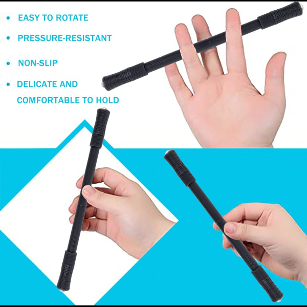 2 stycken spinnande pennrullar Halkfri fingerroterande penna för nybörjare Stress relief