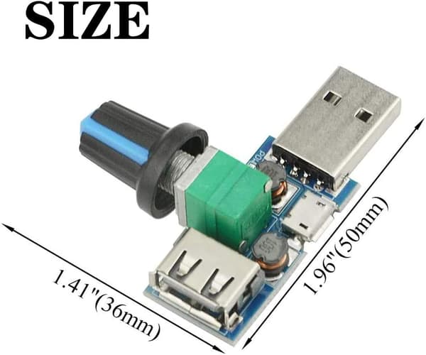 3 stk. USB-ventilatorhastighedsregulator, Mini DC 4-12V til 2,5-8V 5W regulator hastighedskontrolknap med afbryder
