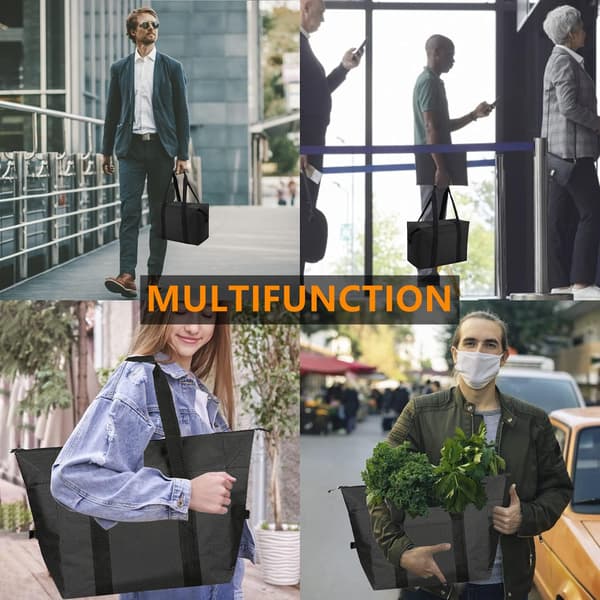 20 L Kjølebag, Sammenleggbar, Handlepose, Piknikbag, Termisk Bag med Isolasjon, Isolert Bag