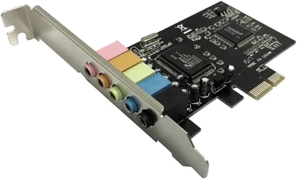 PCIe lydkort, 5.1 internt lydkort 3D stereo PCI-e lydkort med lavprofilbrakett