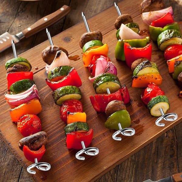 BBQ Grillspydstativ Tilbehør, 304 Stål Frityrgrill Dehydreringsstativ for BBQ-matlaging (8QT)