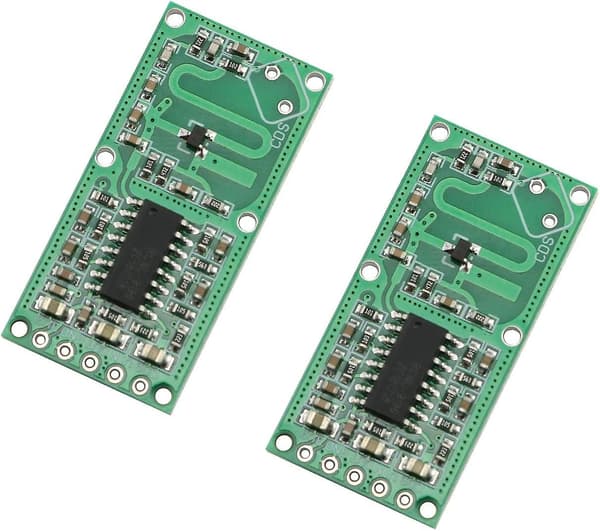 2-pack RCWL-0516 Mikrovågsradarsensorbrytarmodul 3,3V utgång