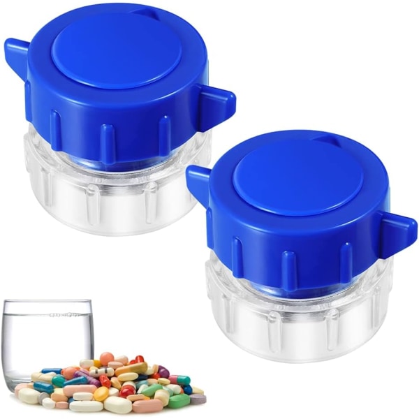 2-pack pillerkvarn, tablettkvarn medicin splitter pulverkross och förvaringslåda