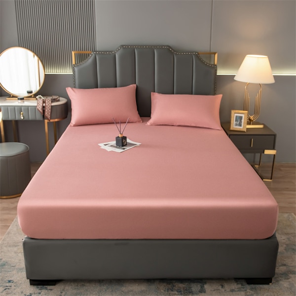 Andningsbar dammtät madrasskydd - Vattentät lakan - 30 cm djup ficka pink 120*200cm