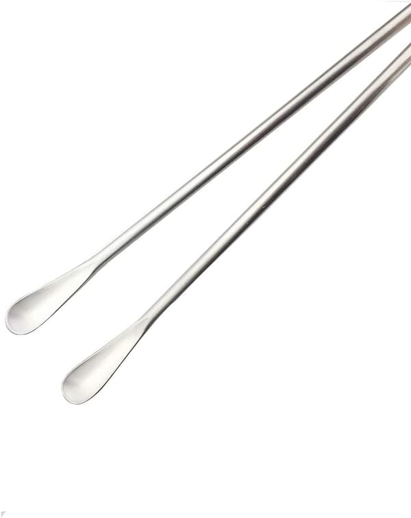 Långskaftade skedar, 3-pack, för blandning av cocktails, iste och kaffe silver