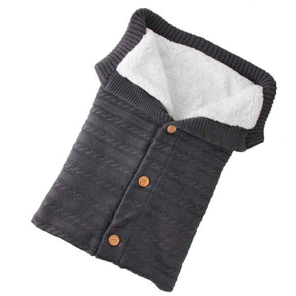 Utomhus barnvagns knapp sovsäck (mörkgrå) 1 st dark grey