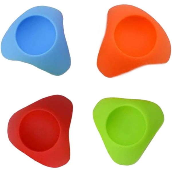 5 st silikonäggkoppar söta färgglada ägghållare lämplig för alla set (slumpmässig färg)